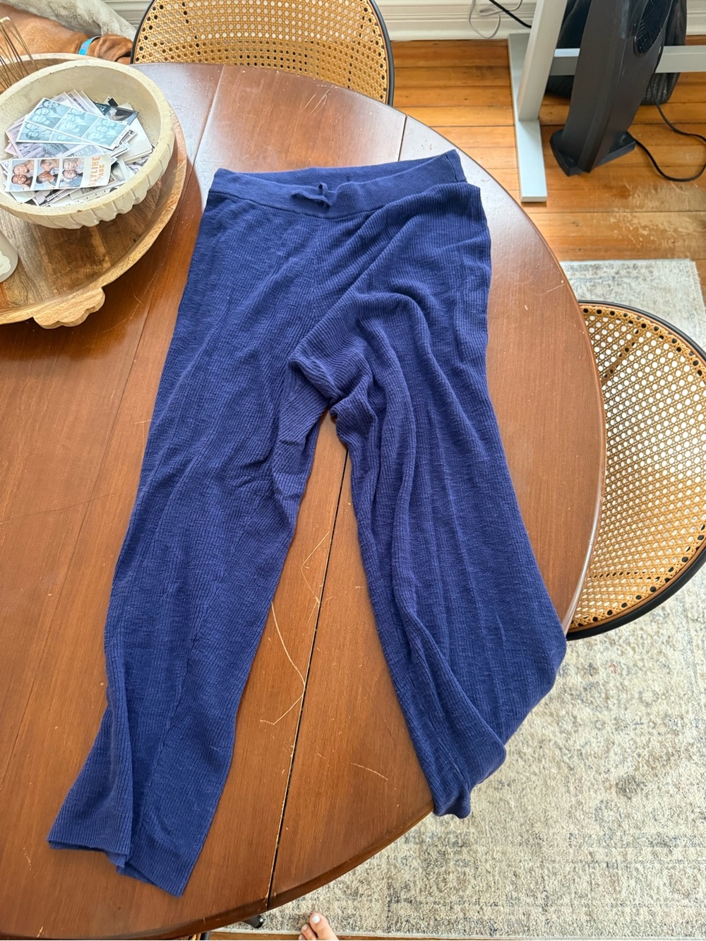 Free People Navy Knit Sweater Set